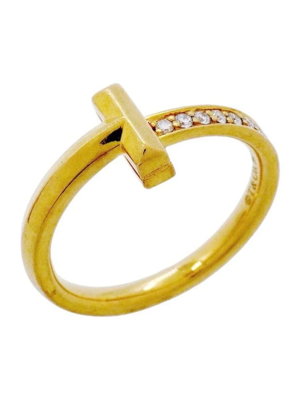 Tiffany & Co Ring T One 18k Yellow Gold Diamond